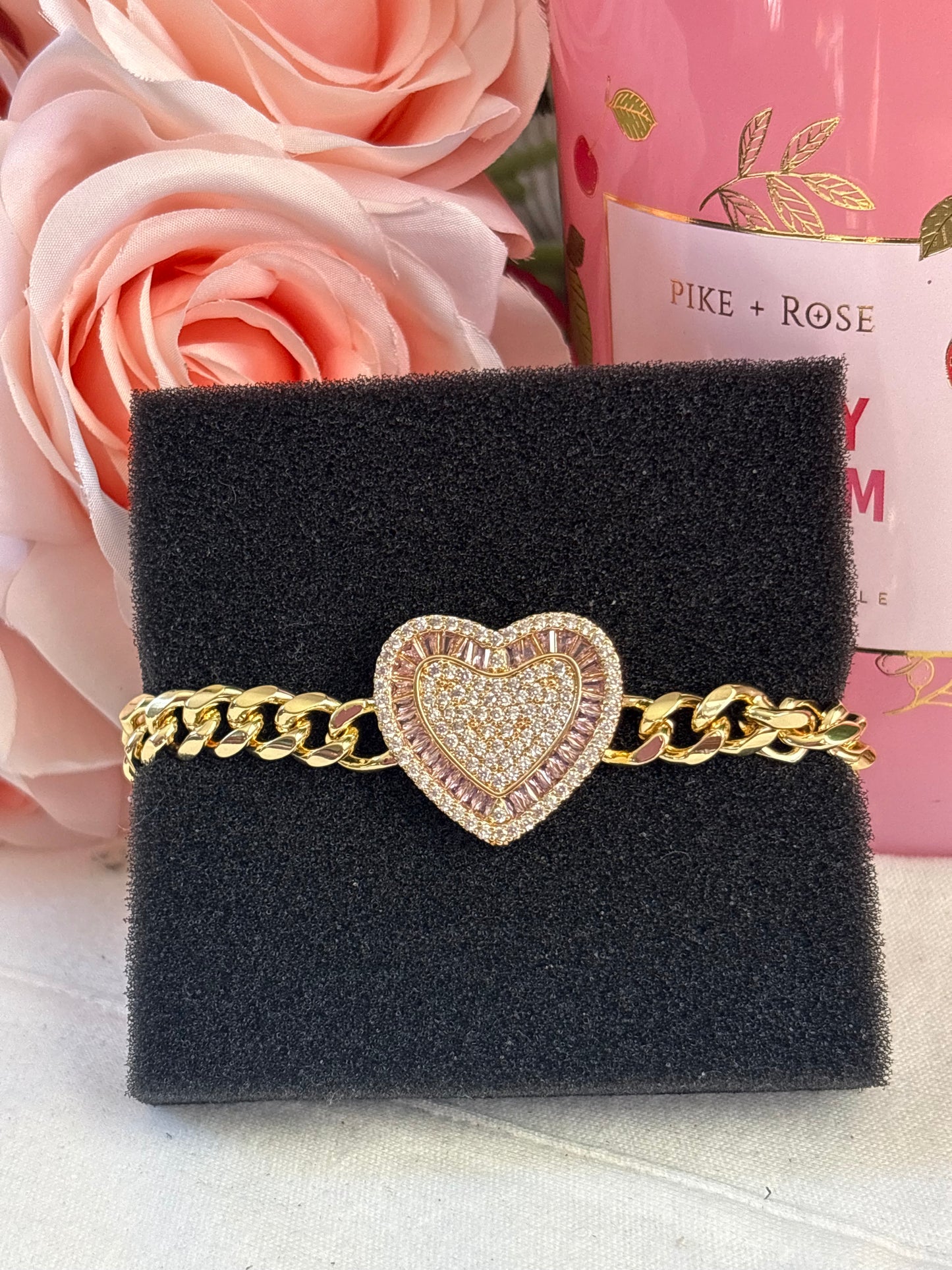 Pink heart bracelets